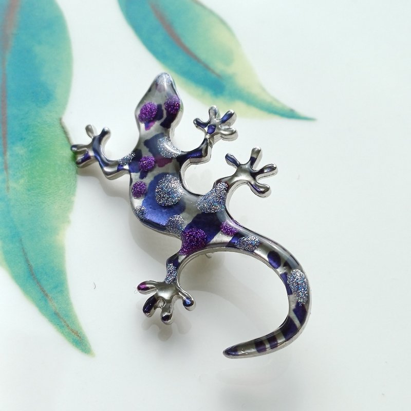 Lizard brooch - Brooches - Other Metals 