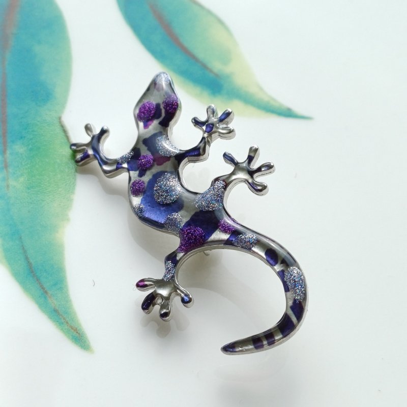 Lizard brooch - Brooches - Other Metals 