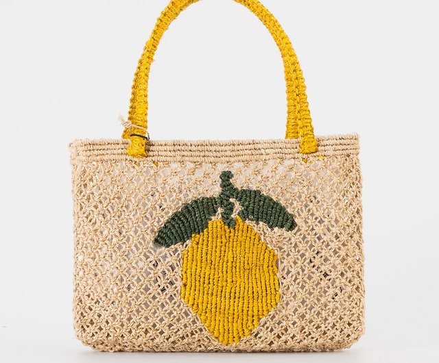 ザ・ジャクソンズ】Lemon Woven Bag-Tracy-Natural / Mini