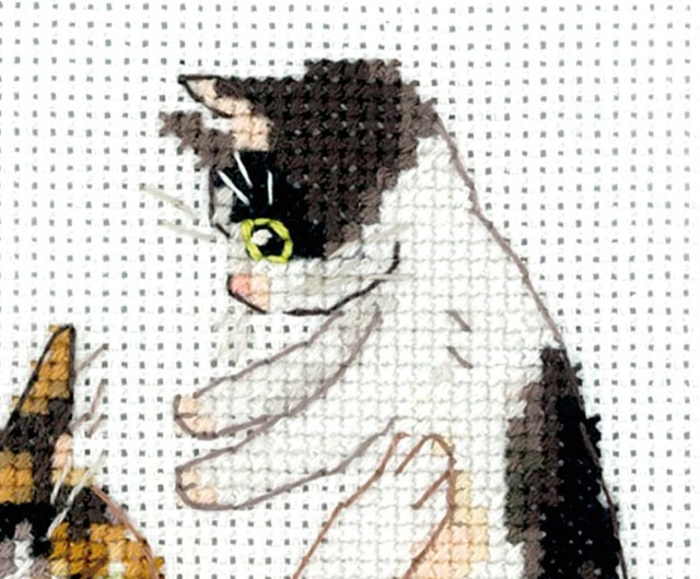 Tortoiseshell Cat - Mummy Tortoiseshell Cat】Cross Stitch Kit