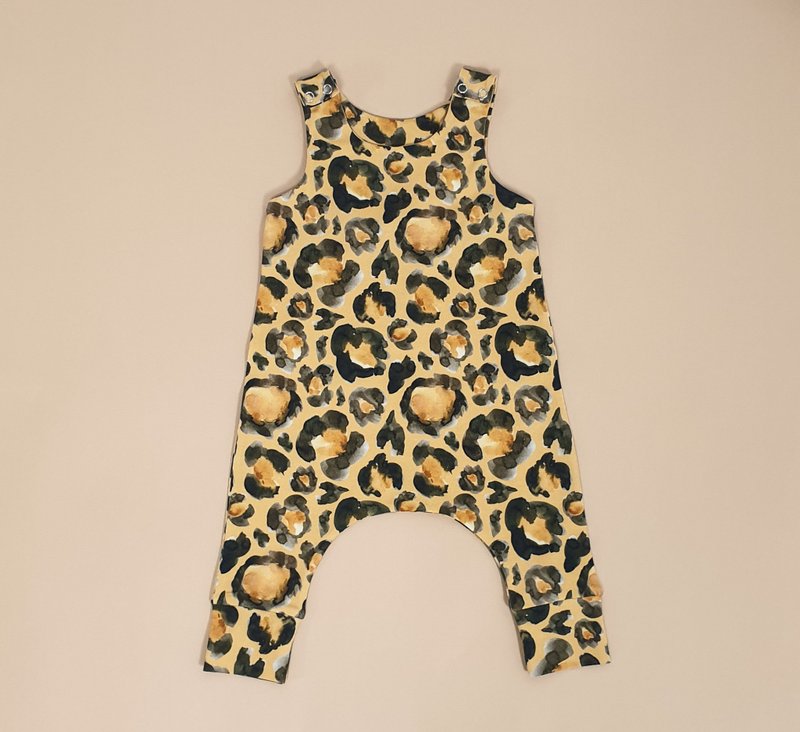 Leopard baby romper, baby boy romper, baby girl romper,baby overalls,kids romper - Onesies - Cotton & Hemp Multicolor