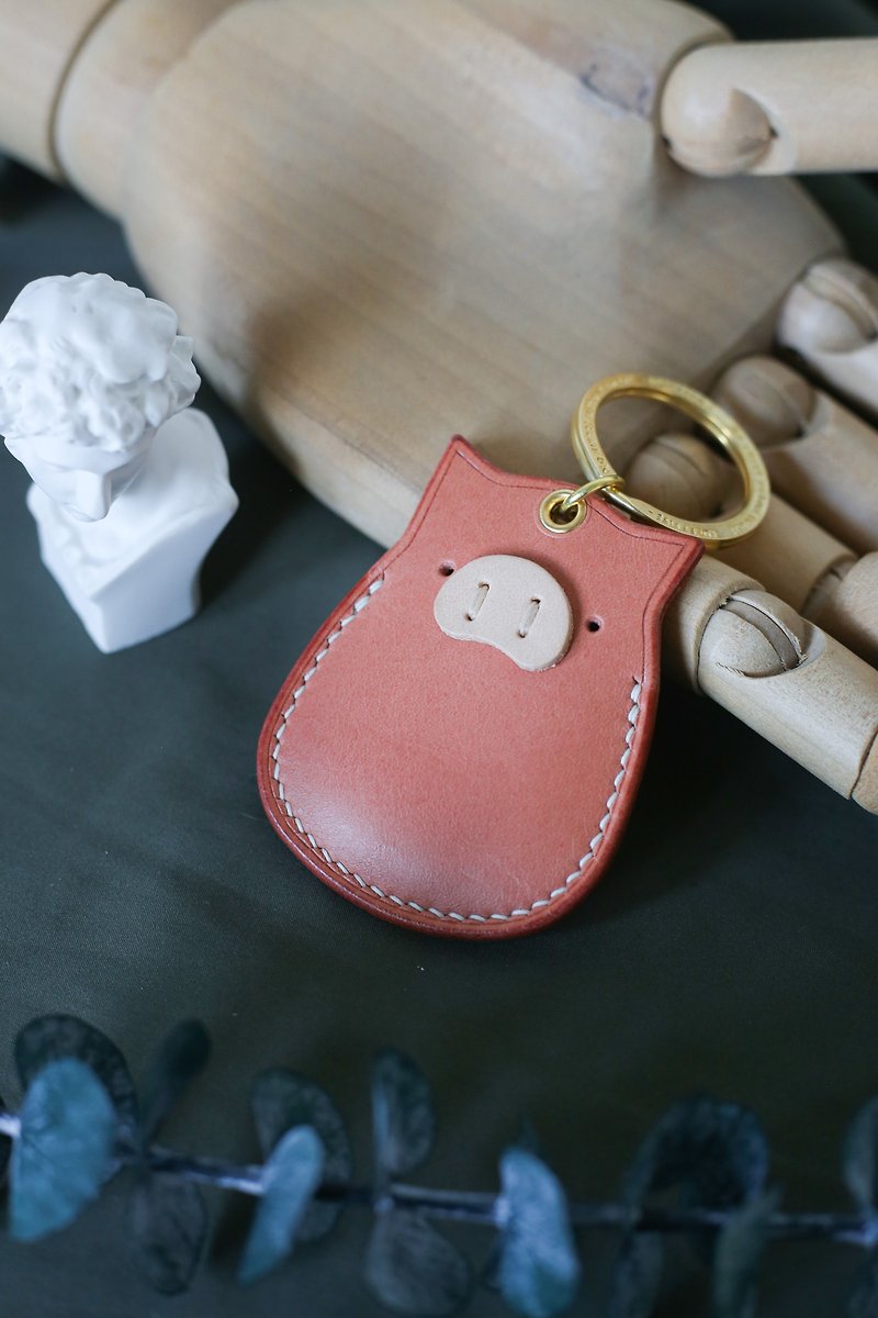 Luckyfive handmade original piglet induction magnetic buckle / free printing - Keychains - Genuine Leather 