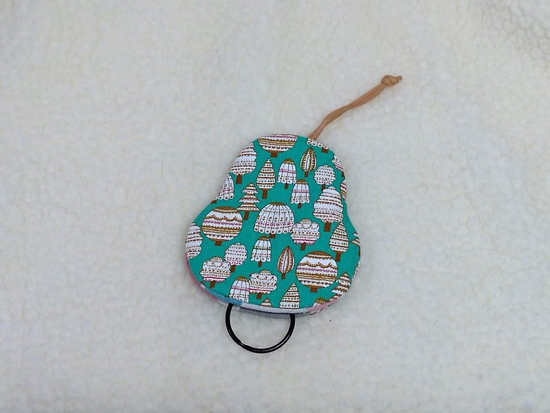蘑菇森林 梨型鑰匙包【K180913】 - 鑰匙圈/鑰匙包 - 棉．麻 多色