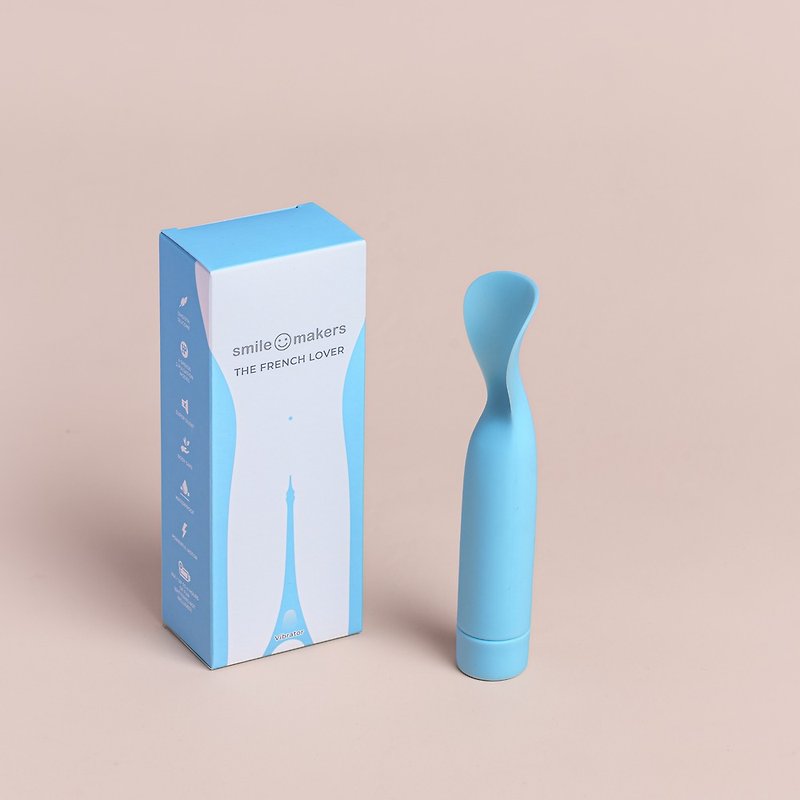 Smile Makers French Hot Kiss-Massage Stick - สินค้าผู้ใหญ่ - ซิลิคอน สีน้ำเงิน
