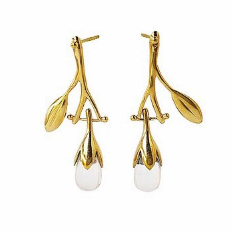 Silver Quartz earrings, Quartz earrings, stud earrings ,drop earrings - 耳環/耳夾/耳骨夾 - 純銀 