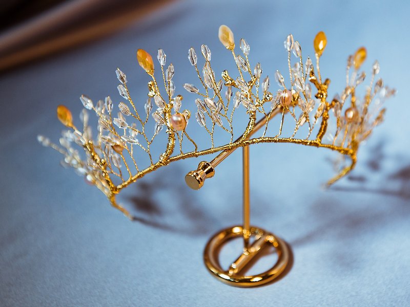 Handmade Bridal Jewelry Handmade Bridal Jewelry Accessories Glazed - Glazed Crystal Crown
