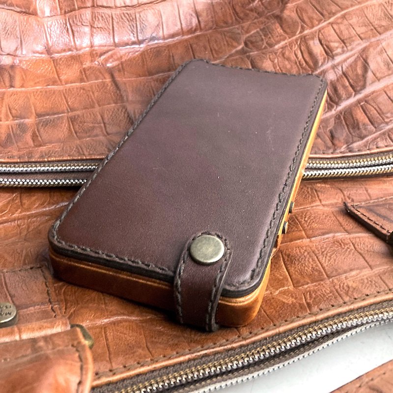 [Option] Additional order for 5inch smartphone wooden case leather cover - Other - Genuine Leather 