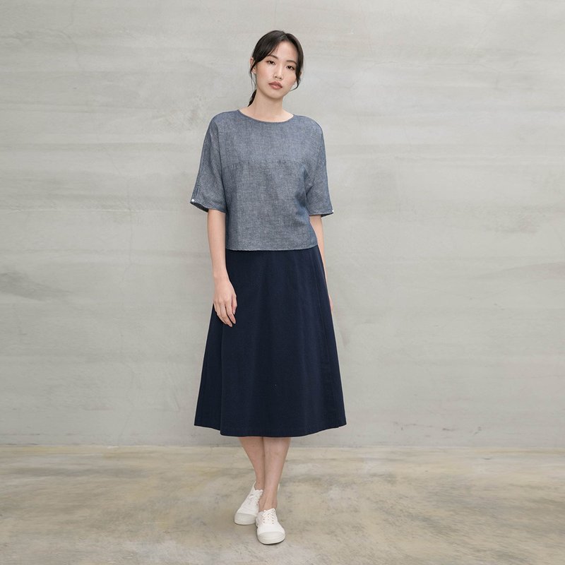 閑適自在口袋裙 Peace Of Mind Pocket Skirt - 裙子/長裙 - 棉．麻 多色
