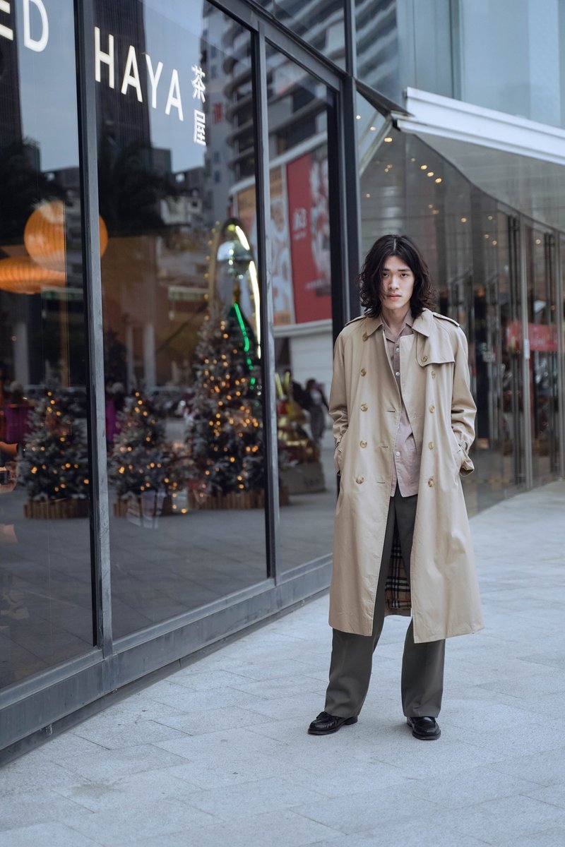 Burberry Coat 雙排釦 - 其他 - 棉．麻 卡其色