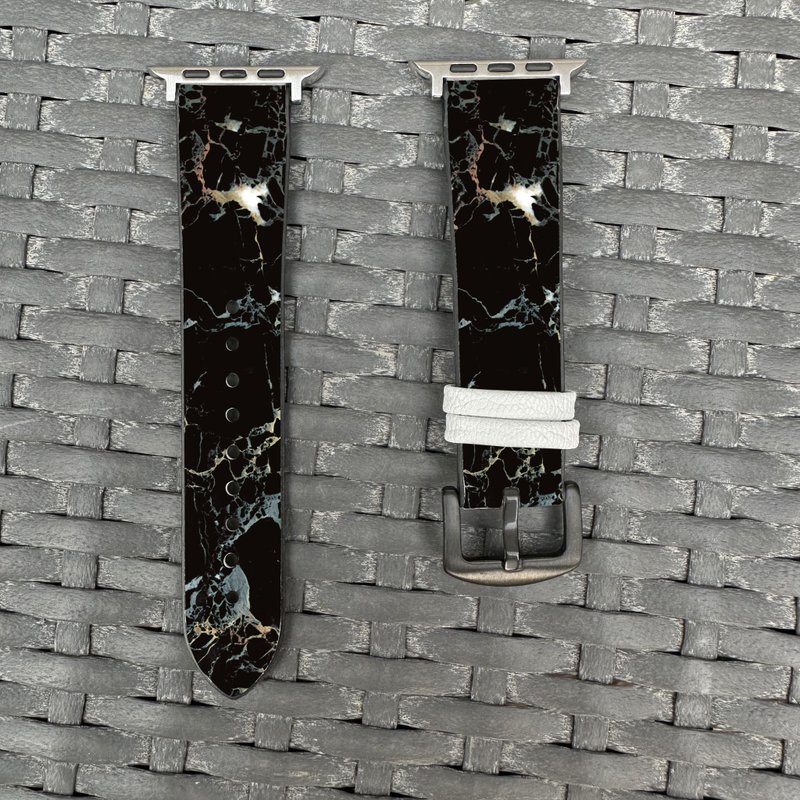 黑雲石紋圖案 Apple Watch 潮流矽膠錶帶 - cr235 - 錶帶 - 矽膠 多色