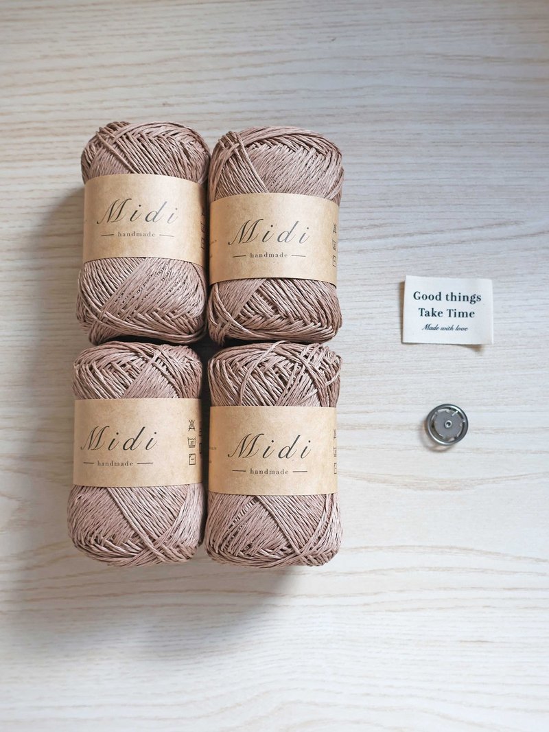 【Add-on Material Kit】Ramie/Raffia Hollow Bucket Bag Material Kit Add-on - No Tutorial Video - เย็บปัก/ถักทอ/ใยขนแกะ - ผ้าฝ้าย/ผ้าลินิน หลากหลายสี