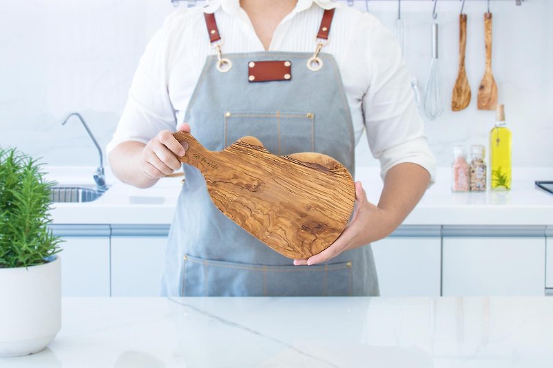 Natural handle olive wood tray - Serving Trays & Cutting Boards - Wood Brown