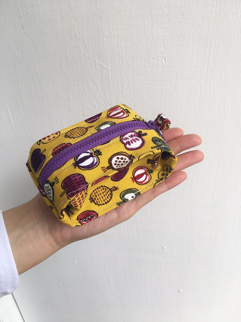 [Good day by hand] Christmas exchange gift multi-purpose packet - Coin Purses - Cotton & Hemp Yellow