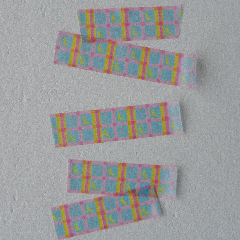 Twinkling Window Masking Tape - 紙膠帶/和紙/PET - 紙 粉紅色