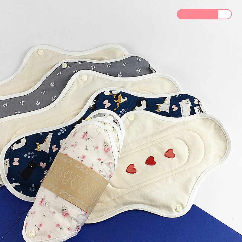 Cotton & Hemp Feminine Products Blue - 【Korea hannahpad】A lot of 8-piece set_Organic cotton sanitary napkin