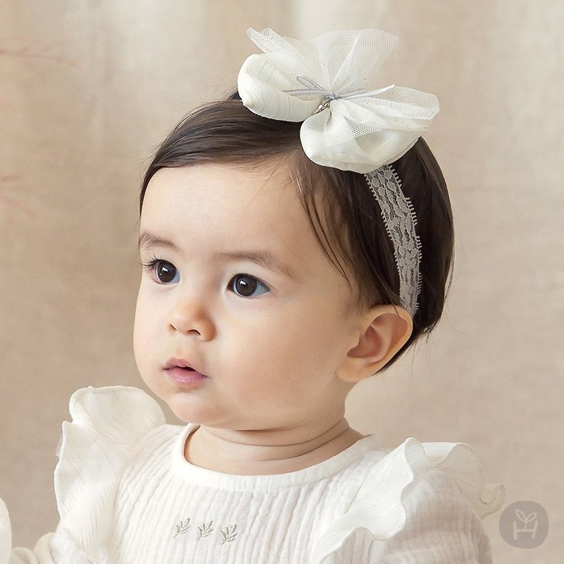 韓国の幸福の王子レイチェル弓の赤ちゃんの子供のヘアバンド - その他 - ポリエステル ホワイト