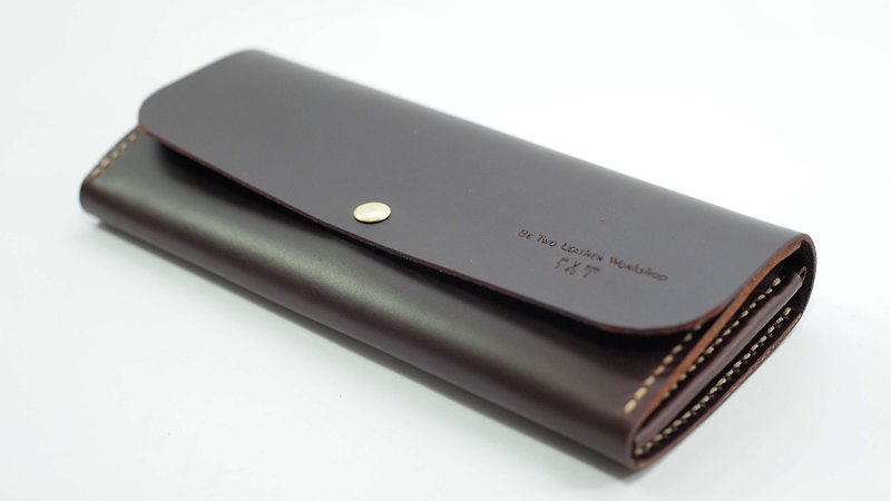 [Manual] Be Two long clip / leather wallet / zipper large capacity / double-bit card / leather bag - กระเป๋าสตางค์ - หนังแท้ 