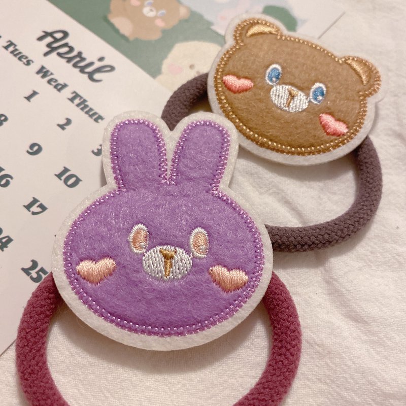 On sale] Hong Kong original design Koubbi bear Miiona rabbit elastic hair rope hair tie - Hair Accessories - Other Materials Multicolor