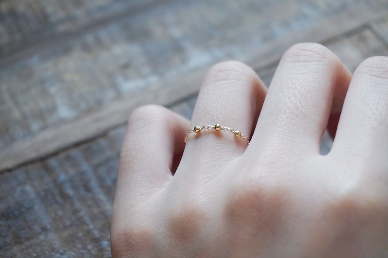 ::Gold::[Little Lucky-Little Series] 14Kgf Chain Ring - แหวนทั่วไป - เครื่องประดับ 