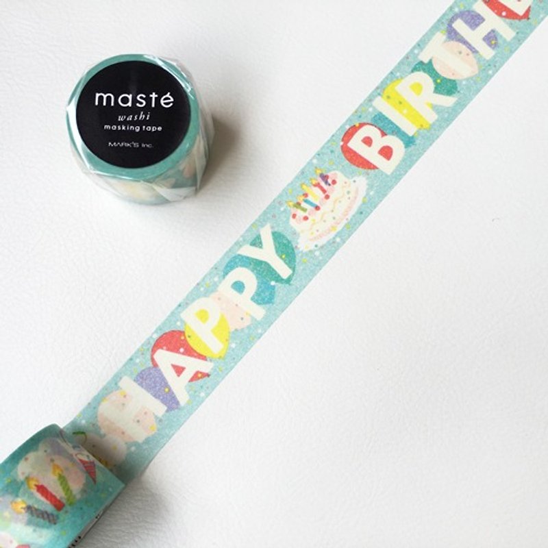 maste and paper tape Multi Amazing Life Collection [Happy Birthday (MST-MKT163-A)] - Washi Tape - Paper Multicolor