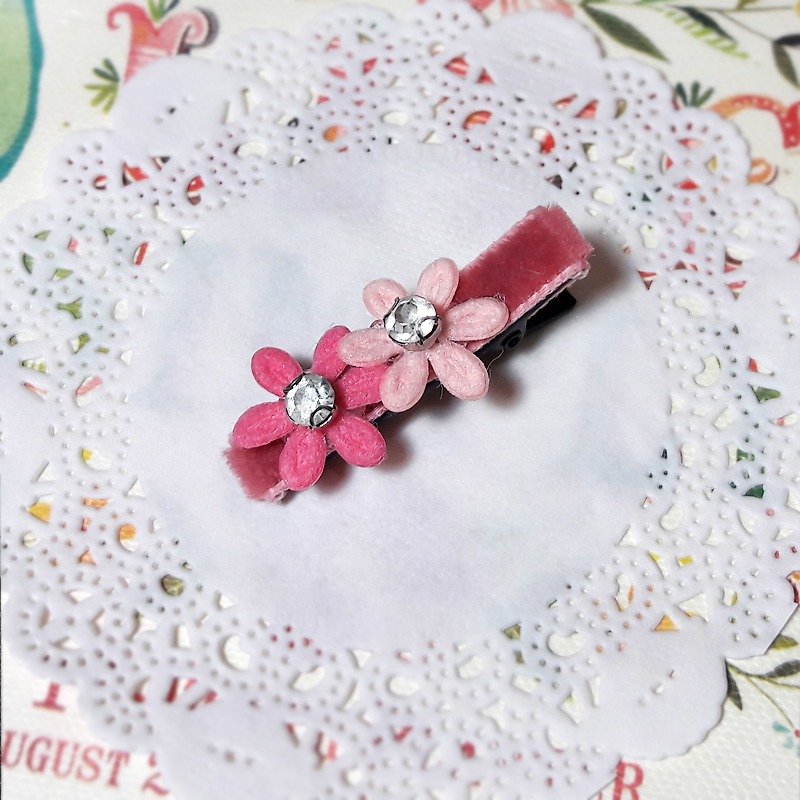 【POPO ABBY】HAIR ACCESSORIES PINK HANDMADE - Hair Accessories - Other Materials Pink