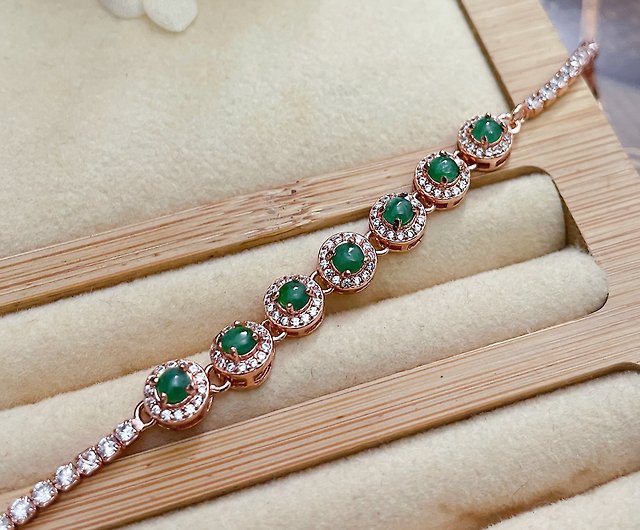 925 Silver K Gold Plated Natural Burmese Ruby Bracelet - Shop Pine