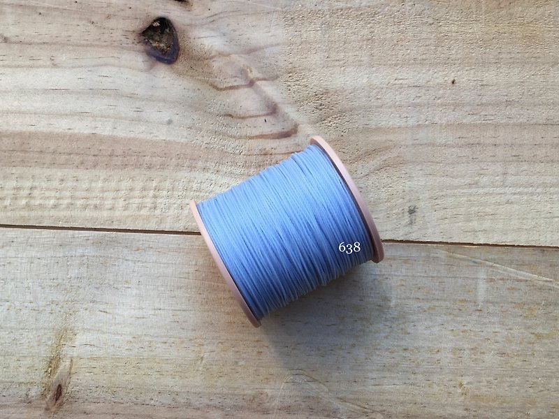 South American system hand sewn wax line [# 638 water blue] 0.65mm 30 meters 48 color selection wax line hand stitch round wax line leather tools hand leather leather accessories leather DIY leatherism - Knitting, Embroidery, Felted Wool & Sewing - Cotton & Hemp Blue