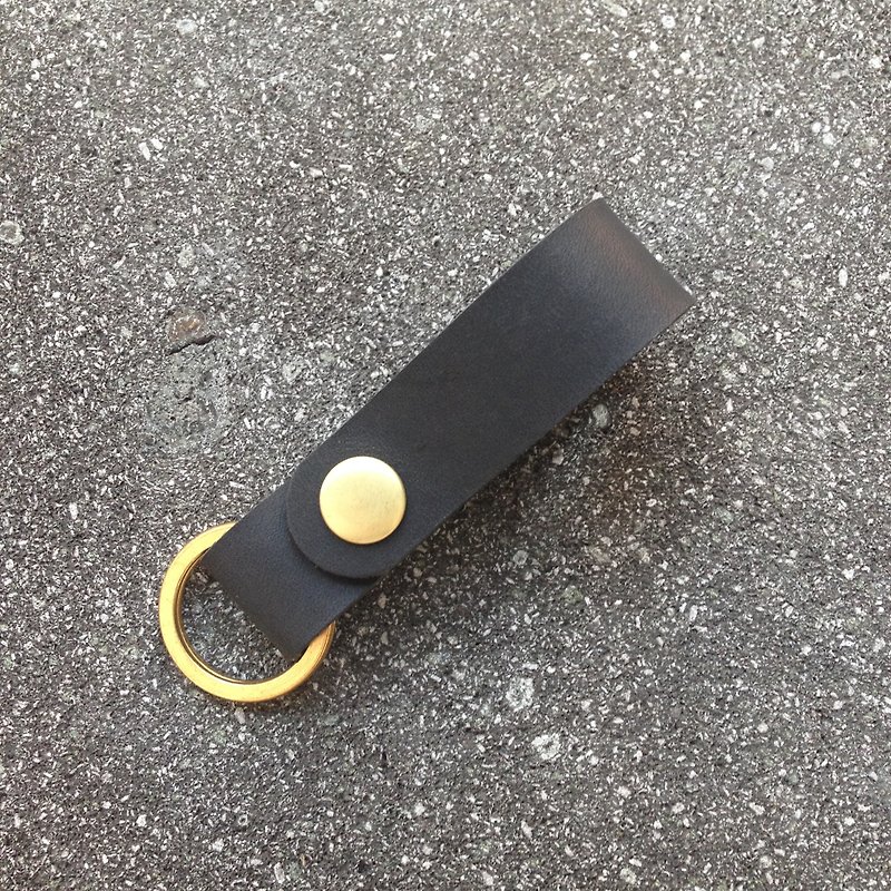 經典型鑰匙圈 植鞣黑色(全黑)多色可選