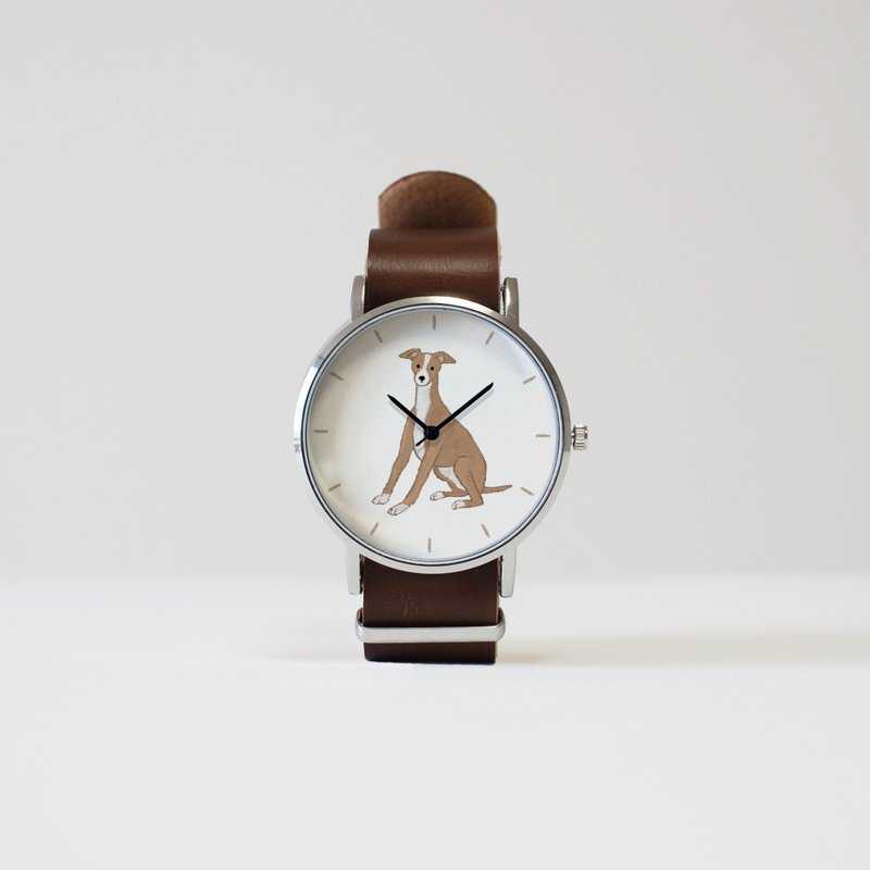 Italian Greyhound [Red] Watch - Women's Watches - Other Materials Brown