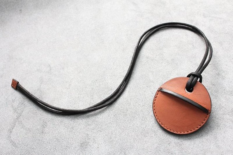 KAKU手工皮件 gogoro鑰匙皮套 棕色 - 鑰匙圈/鑰匙包 - 真皮 