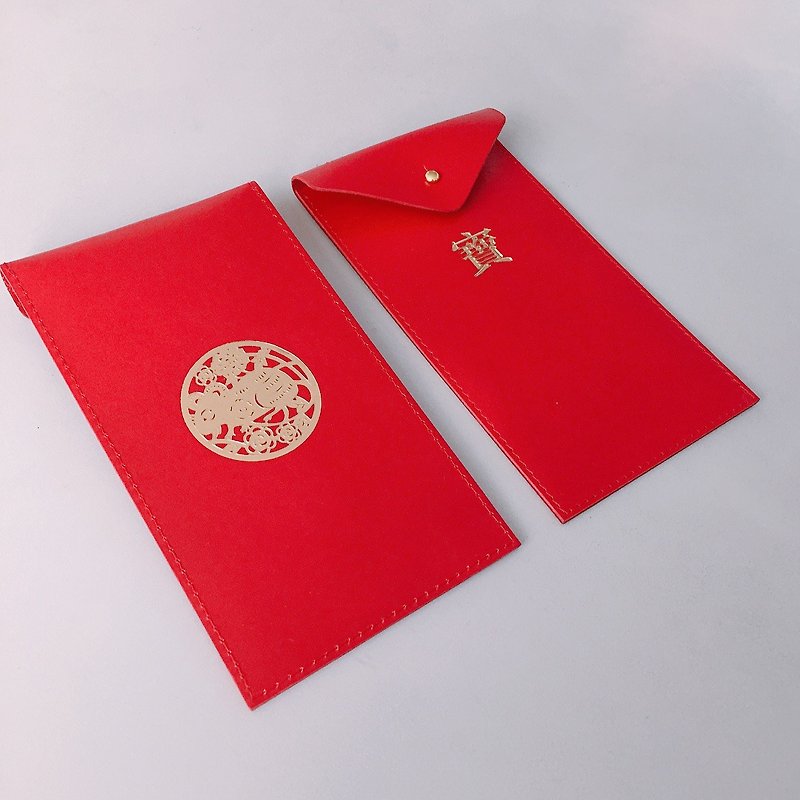 Genuine Leather Chinese New Year Red - 【La Fede】Mouse Money and Mouse Dabao Kaiyun Leather Red Packet (Limited Sale)