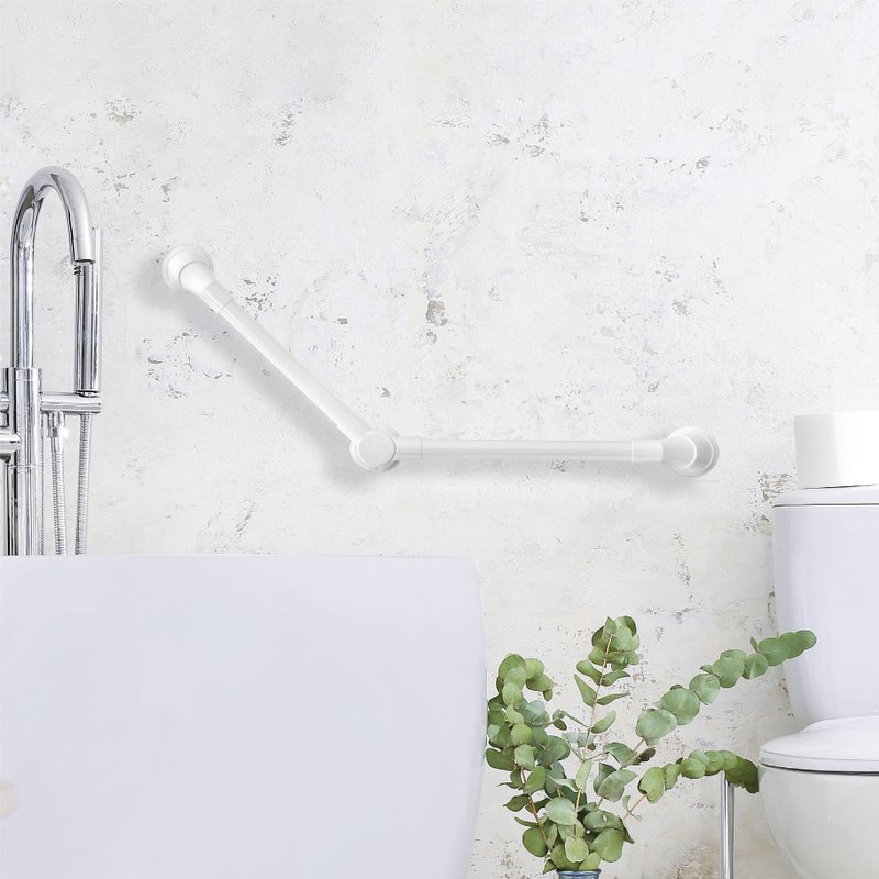 Multi-Angle Bathroom Safety Grab Bar - อื่นๆ - โลหะ ขาว