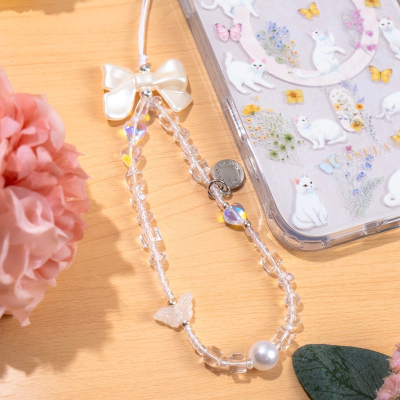 Butterfly Whisper Phone Charm - 手機掛繩/背帶 - 其他材質 紫色