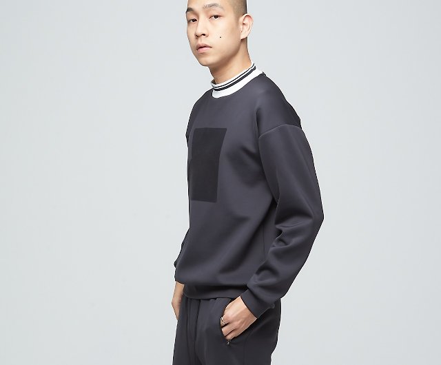Antibacterial Cotton Soft Offset Sweatshirt (Men) - Graphite Black - Shop  VOUX Men's T-Shirts & Tops - Pinkoi