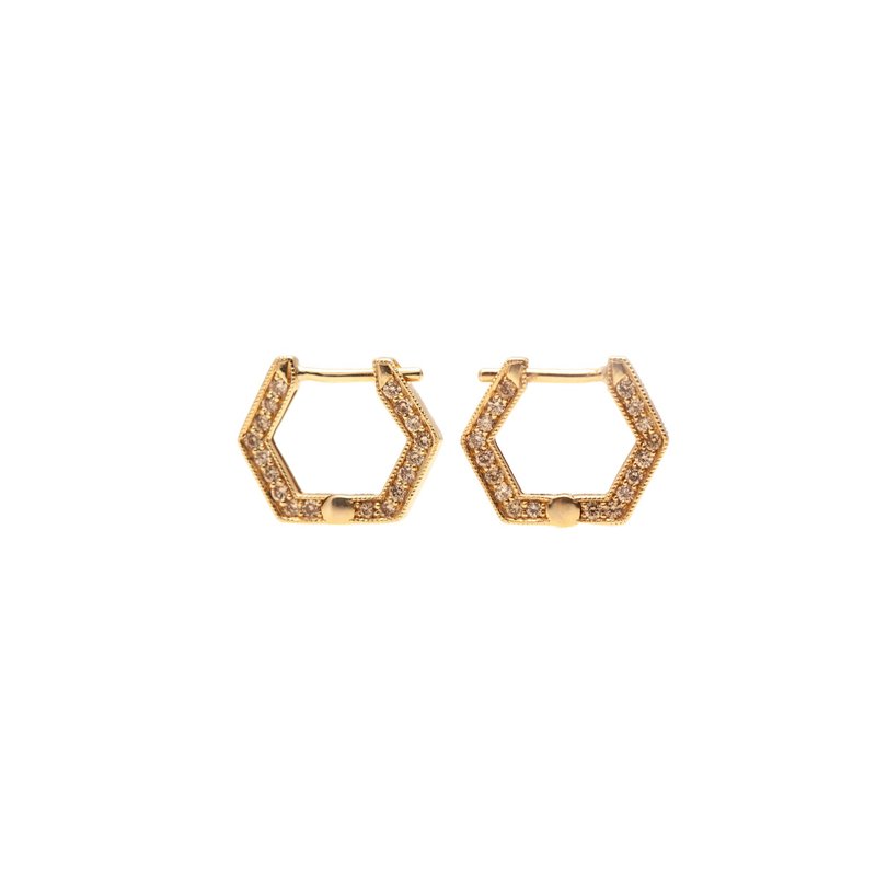 Arte Vitta Bombini Hoop Diamond Earrings - Earrings & Clip-ons - Precious Metals Yellow