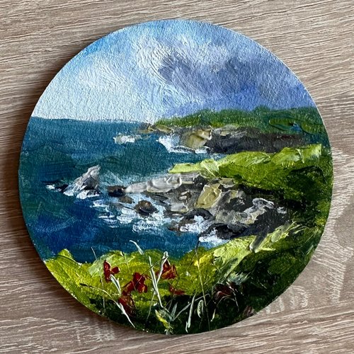 油絵 油彩 油彩画 絵 絵画 円形【丸い海】 楽天市場】大きいサイズ 大きい絵 著名画家の一点物 絵画 豊田満