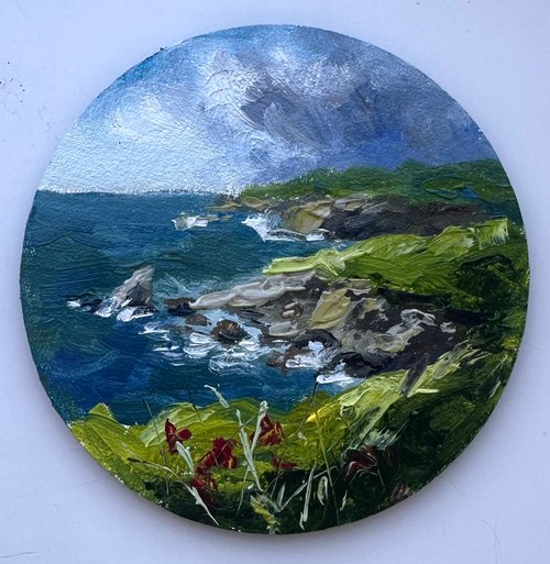 油絵 油彩 油彩画 絵 絵画 円形【ハートの海】 油絵 油彩 油彩画 絵 絵画 円形【ハートの海】 油絵 油彩 油彩画