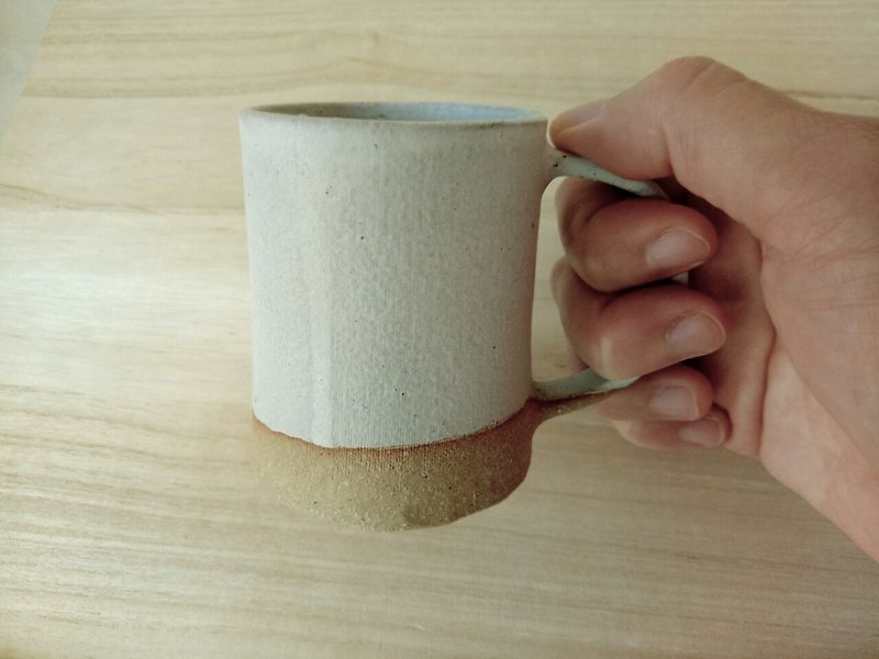 Matte white small clay cup - Mugs - Pottery White