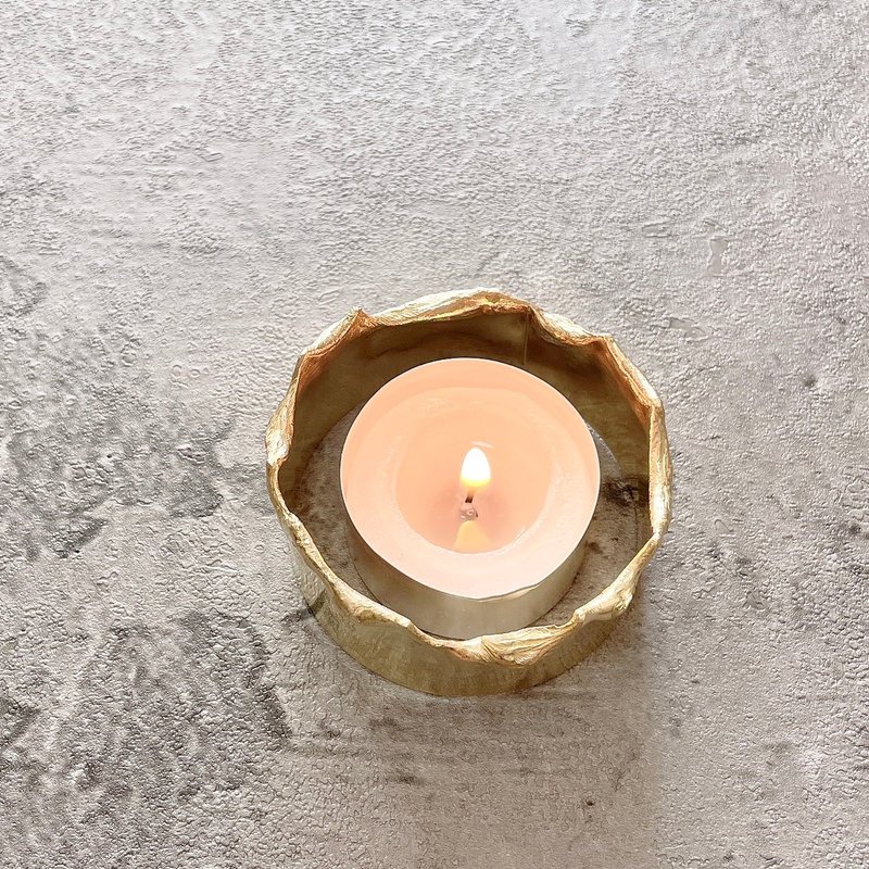 Melt brass candle cover - เทียน/เชิงเทียน - ทองแดงทองเหลือง สีทอง