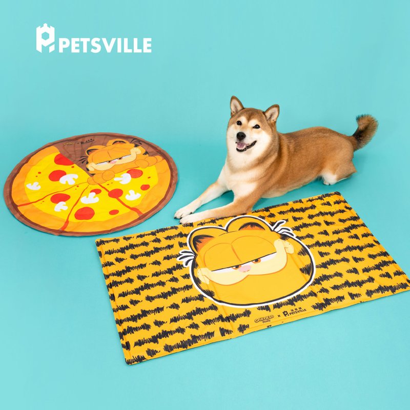 【Petsville派思維x加菲貓】加菲貓涼墊(共2款) 寵物冰墊 降溫 - 其他 - 其他材質 橘色