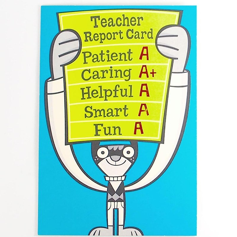This is your teacher's full score scale [Hallmark-card teacher's day] - Cards & Postcards - Paper Blue
