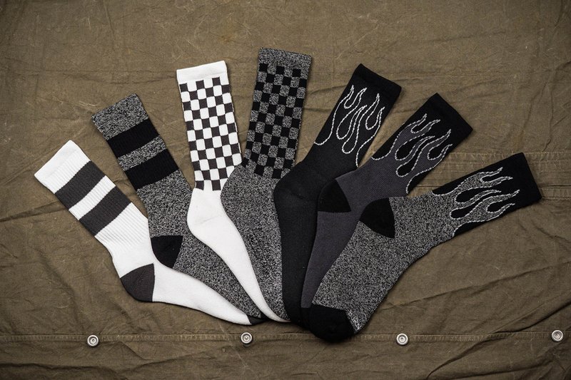 【METALIZE】 Retro mid-tube thick cotton socks/single pair - Socks - Cotton & Hemp 