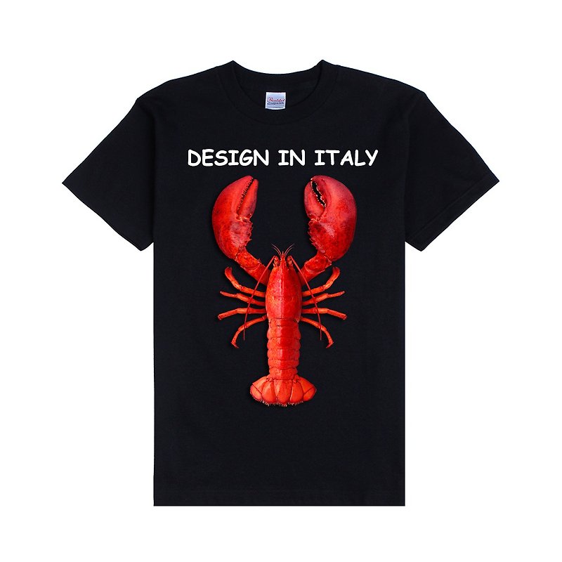 義大利設計龍蝦T恤-女版-黑 - T 恤 - 棉．麻 黑色