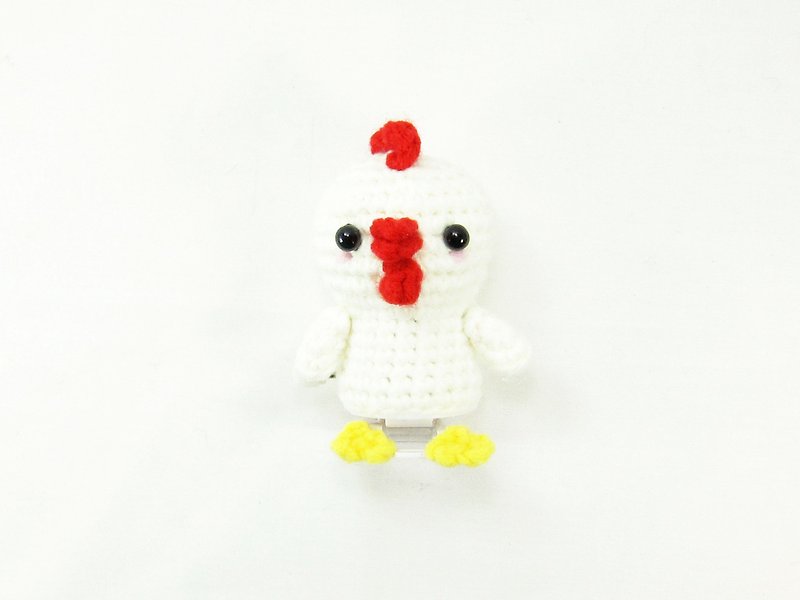 Cock - Chicken - Clockwork - Toys - decorations - ของวางตกแต่ง - เส้นใยสังเคราะห์ ขาว