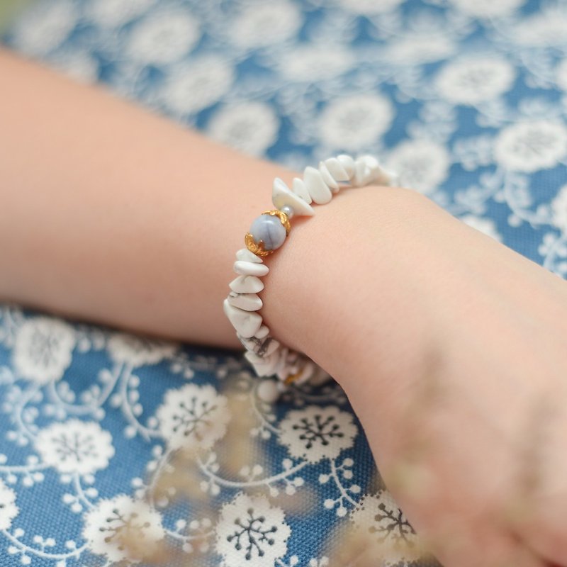 a beautiful handmade real marble with stones bracelet by niyome craft