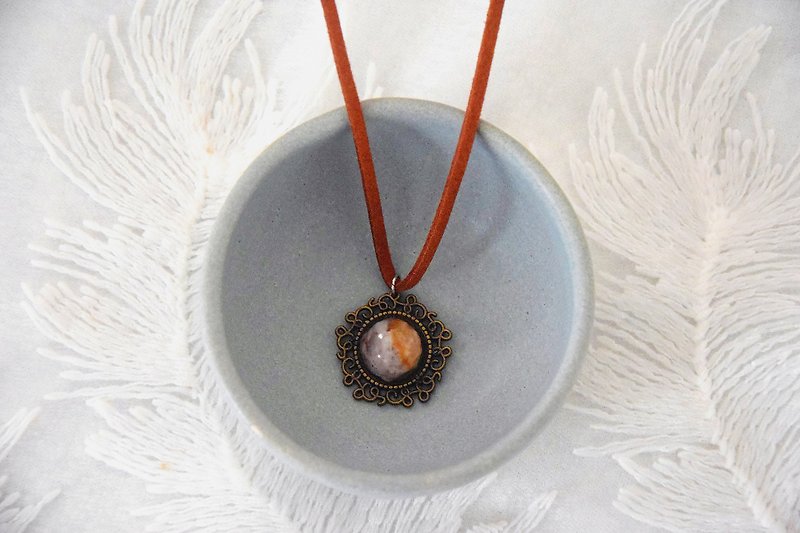 Star Planet - Mori/Forest Theme Natural Stone Vintage Resin Necklace - Necklaces - Stone 