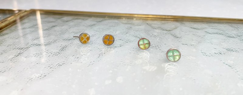 接單訂製 水果切片珐瑯耳環-一對 - 耳環/耳夾/耳骨夾 - 琺瑯 多色