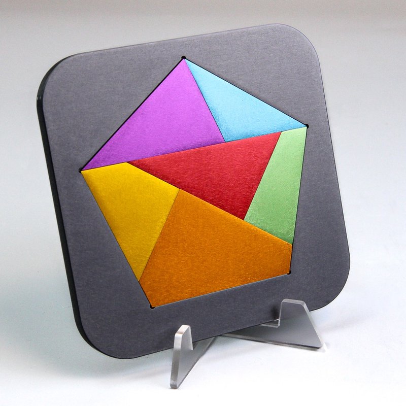 【Reclaimed Aerospace Offcuts】Dual-Print Hex Puzzle - บอร์ดเกม - อลูมิเนียมอัลลอยด์ สีเงิน