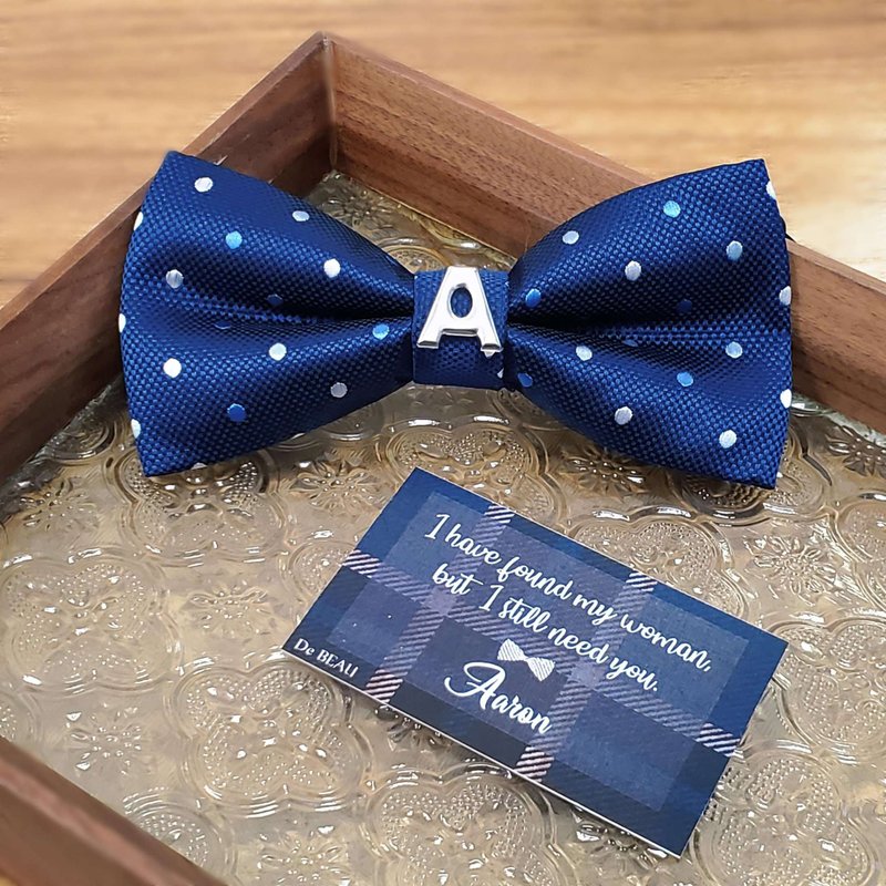 Traditional Bow tie gift box (dumb silver 3D letters are optional) - Ties & Tie Clips - Other Materials Multicolor