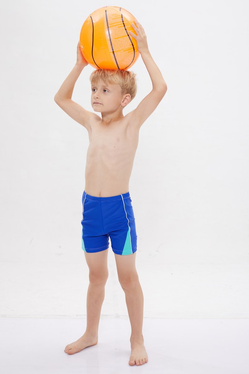 Boy Lycra seven points long swim trunks - Swimsuits & Swimming Accessories - Nylon Blue